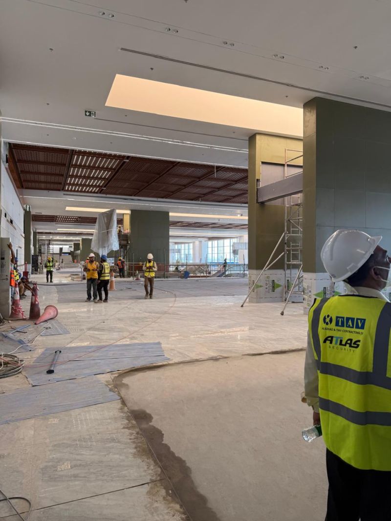 Terminal fit-out on an airport project